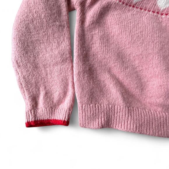✨ Mini Boden Pink & Red Heart Fair Isle Cardigan (2–3Y) - Picture 3 of 7